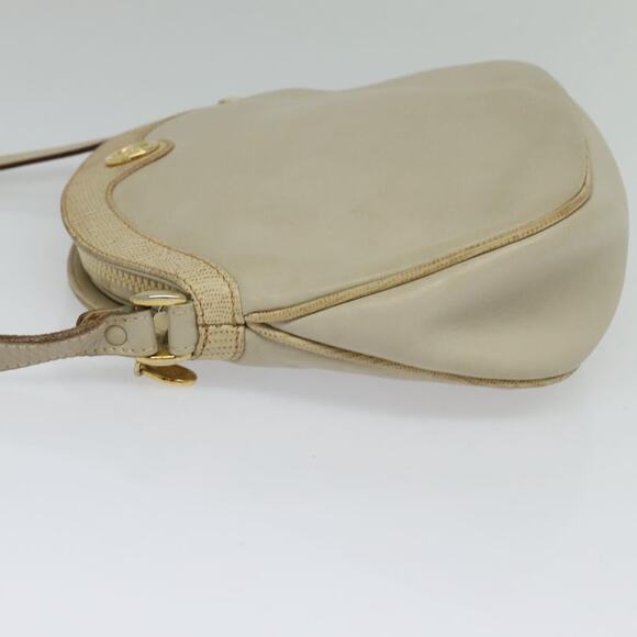 CELINE Shoulder Bag Leather Gold Beige - Picture 4 of 13